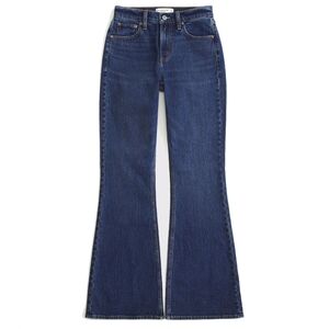 Abercrombie & Fitch Curve Love High Rise Flare Jeans Denim Blue